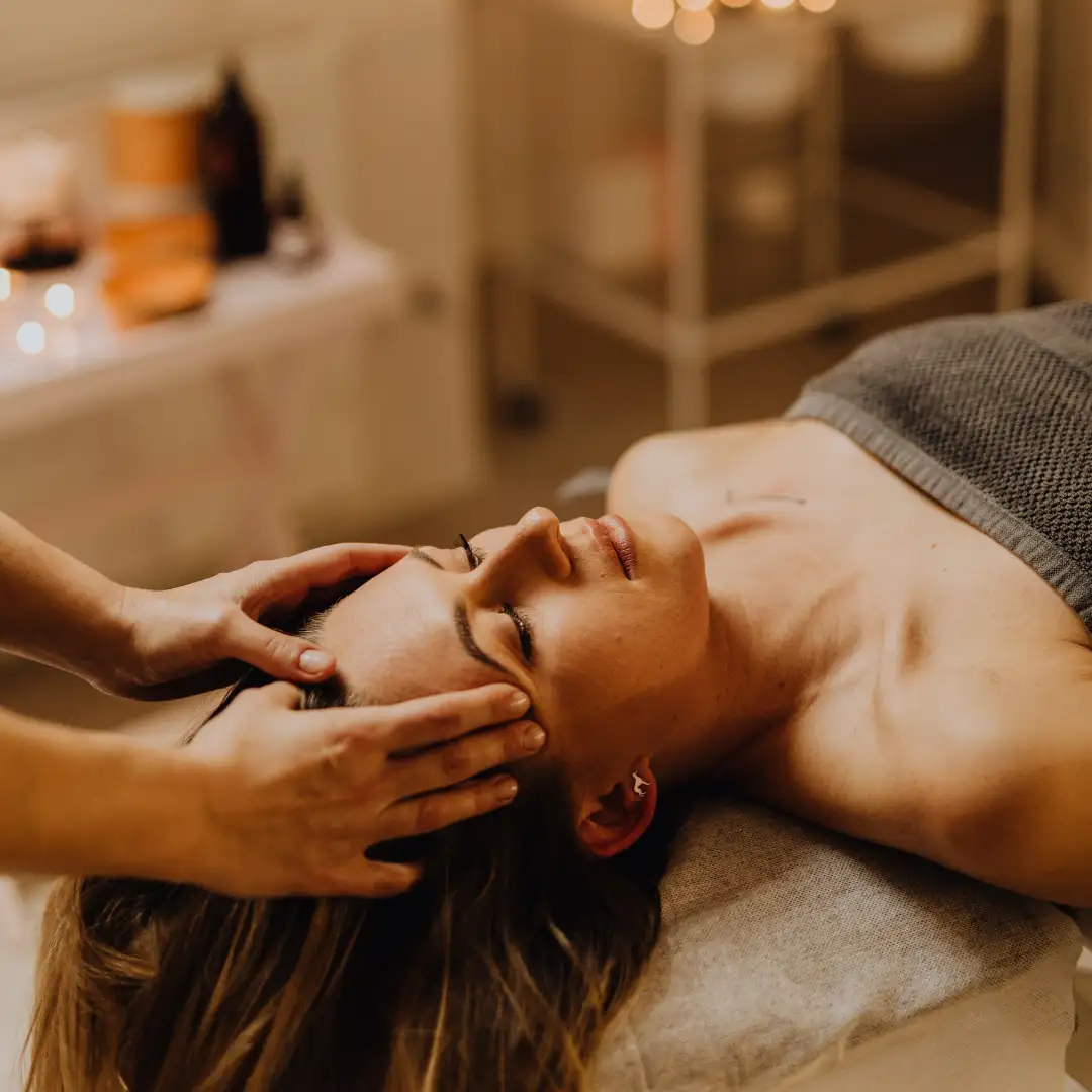 woman having a massage in jackson hole