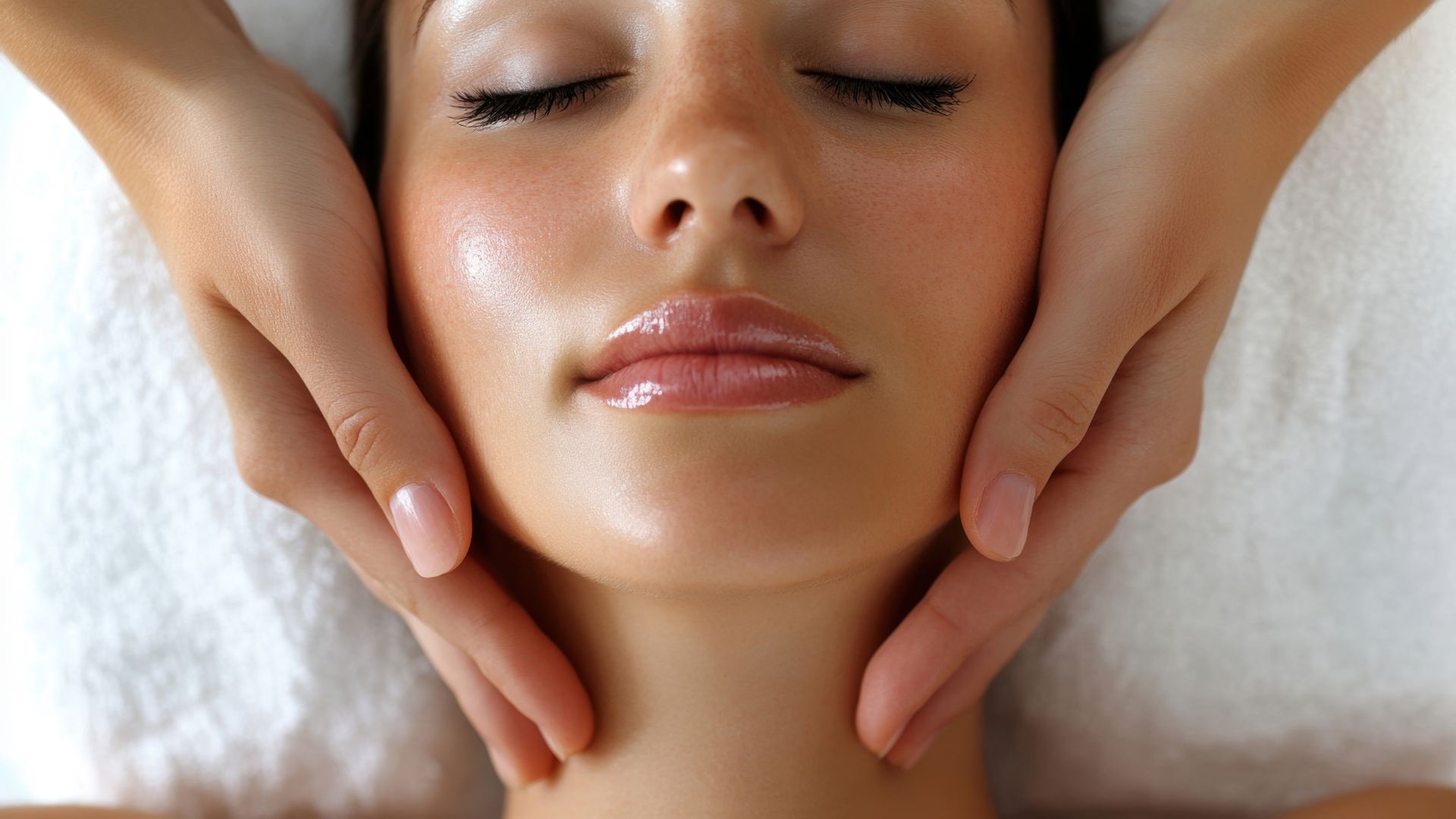 woman receiving hydrating express facial
