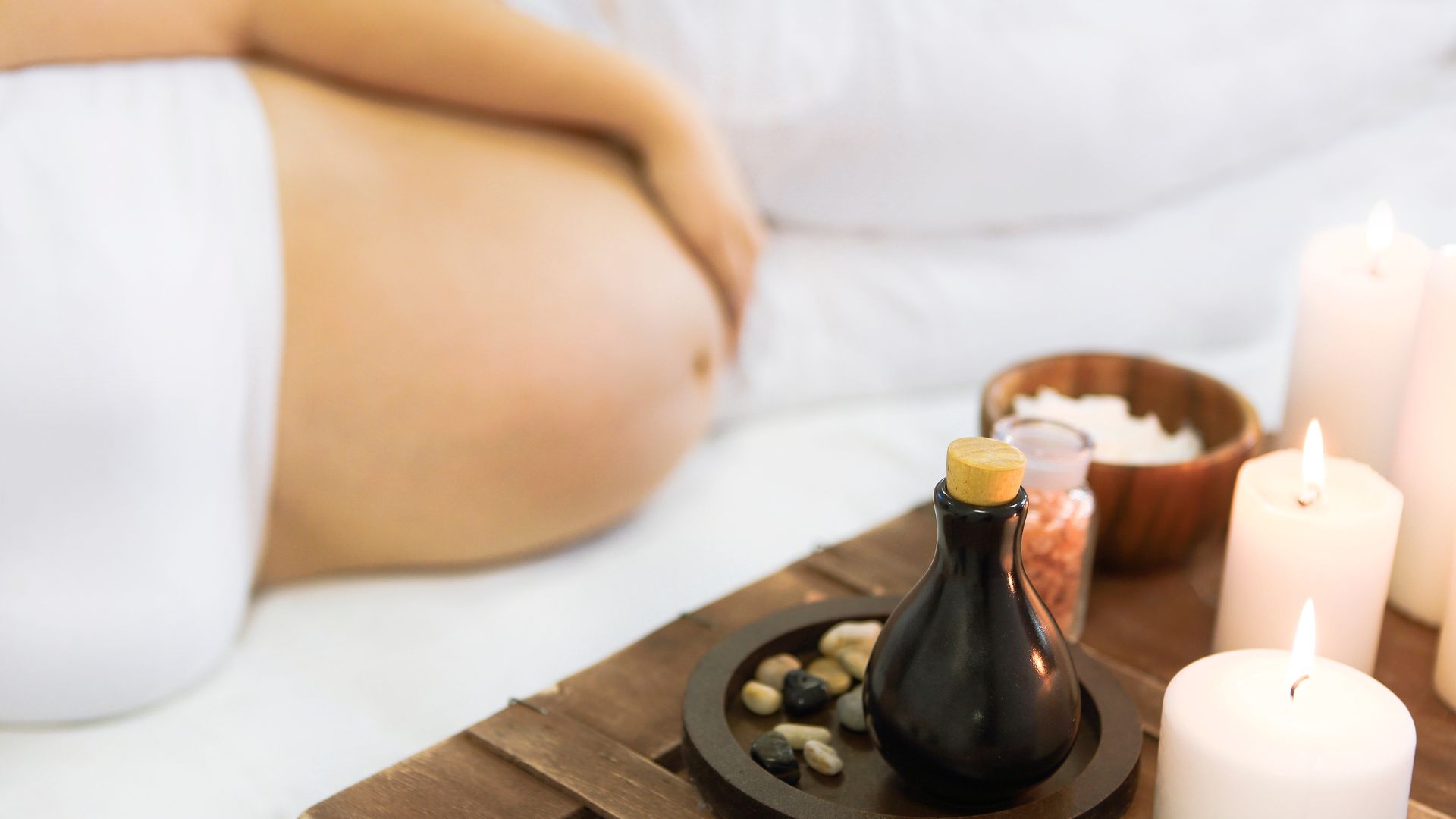 pregnant woman in a prenatal massage