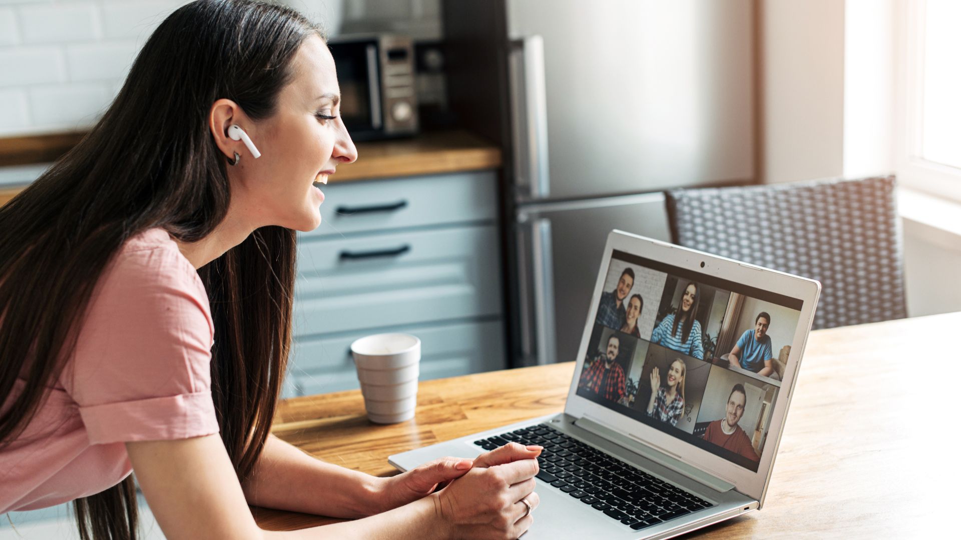 woman on a zoom call